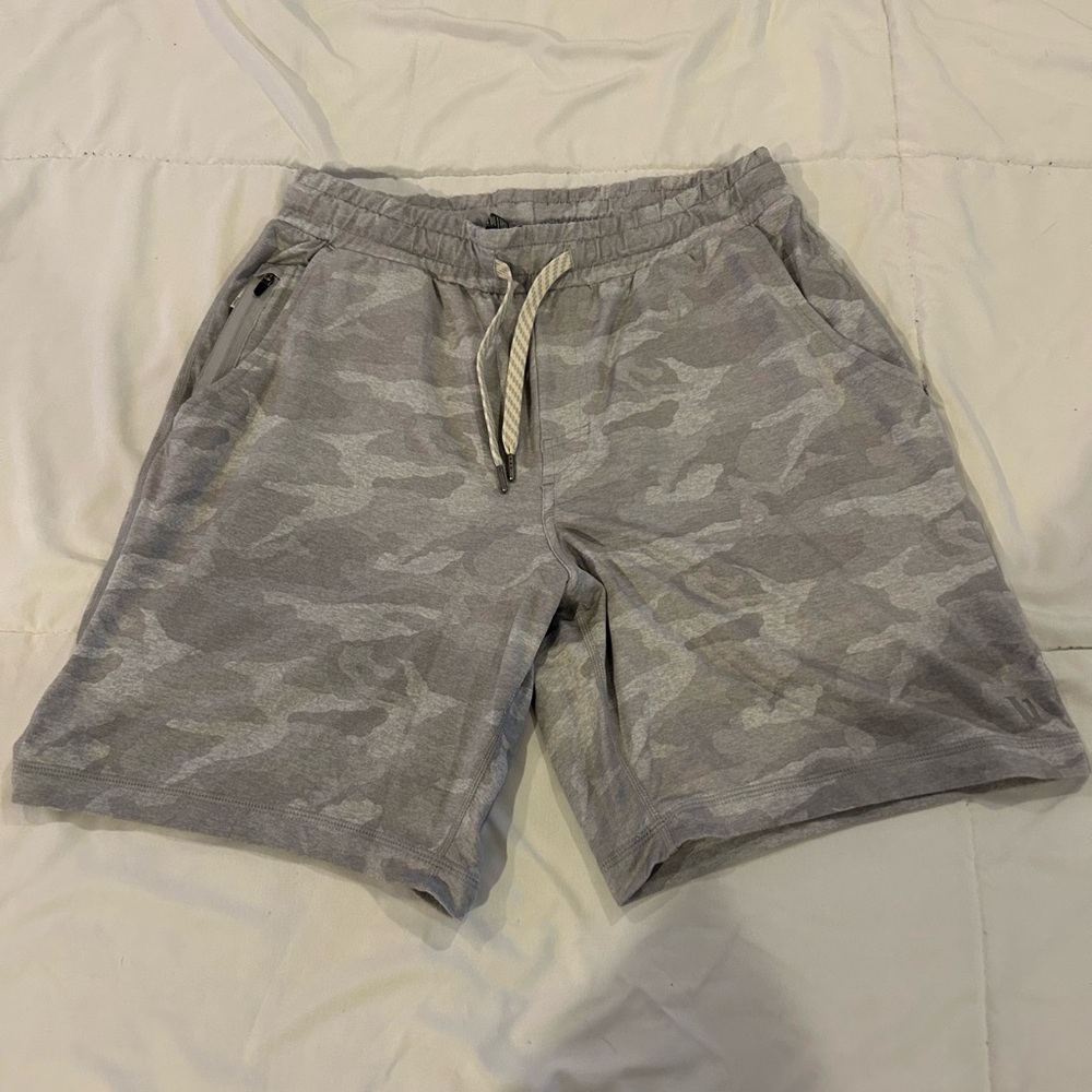 Vuori Gray Camo Athletic Men's Shorts